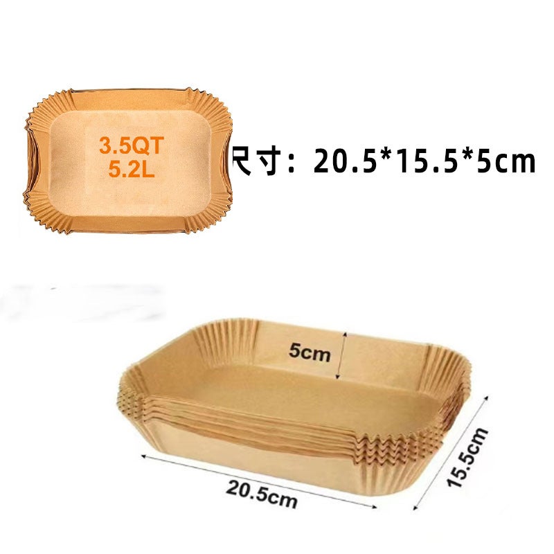 Disposable Air Fryer Special Paper Rectangular Ninja Oven Household Baking Silicone Oil Paper Thickened - Image 1